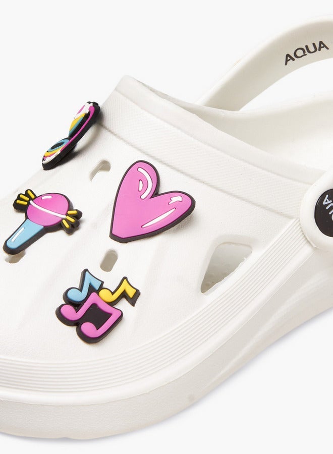 Aqua Girls Jibbitz Accent Clogs - Image 4