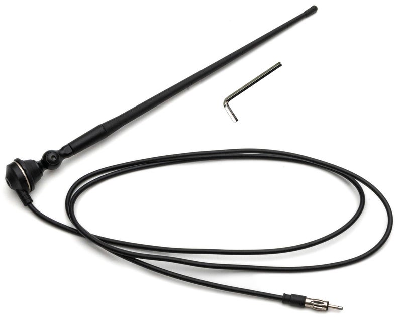 AntennaMastsRus - Marine Black AM-FM Rubber Ducky 15 Inch Antenna Kit - for ATV, Boat, Camper, Go Kart, Motorhome, Pontoon, RV, Sailboat, Tractor, Trailer, UTV, Yacht - Image 1