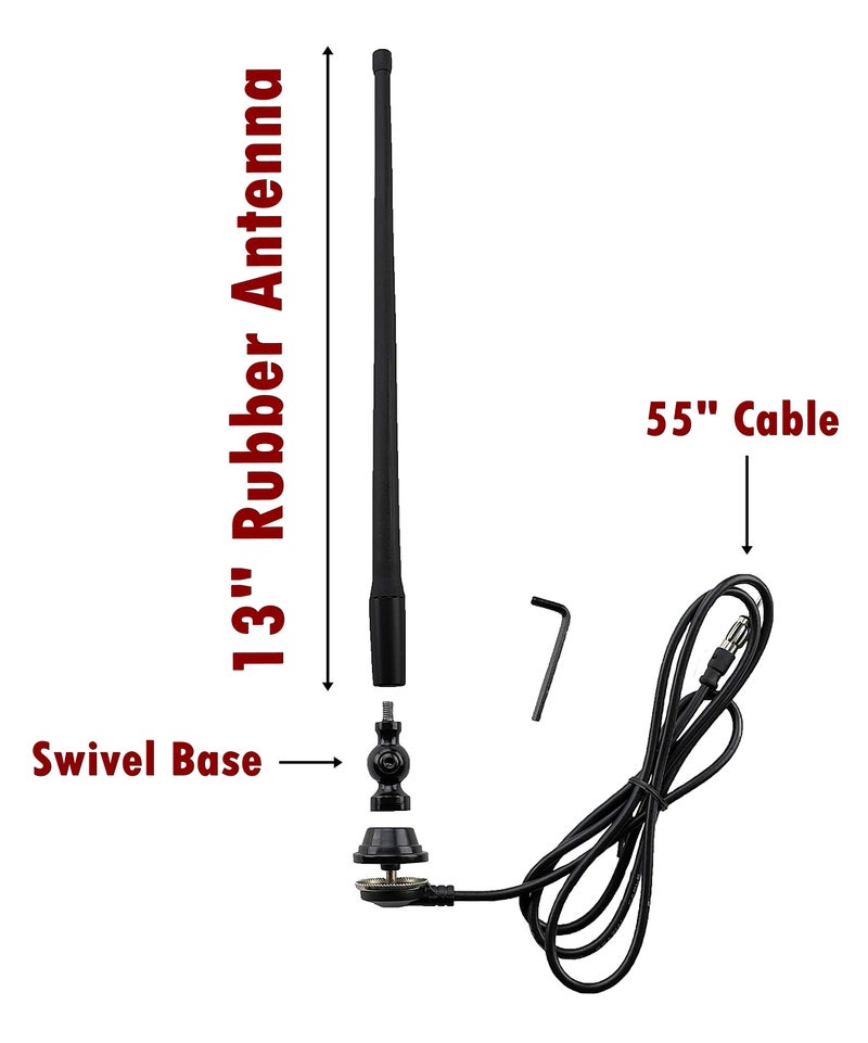 AntennaMastsRus - Marine Black AM-FM Rubber Ducky 15 Inch Antenna Kit - for ATV, Boat, Camper, Go Kart, Motorhome, Pontoon, RV, Sailboat, Tractor, Trailer, UTV, Yacht - Image 4