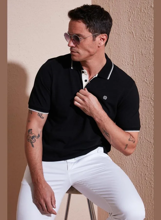 Buratti  Buratti 100% Cotton Buttoned Regular Fit Polo Collar T Shirt Men's POLO COLLAR T SHIRT 5902118 for Men | Best Price UAE