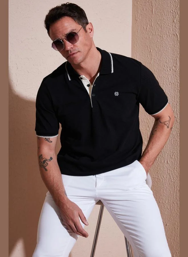 Buratti  Buratti 100% Cotton Buttoned Regular Fit Polo Collar T Shirt Men's POLO COLLAR T SHIRT 5902118 for Men | Best Price UAE