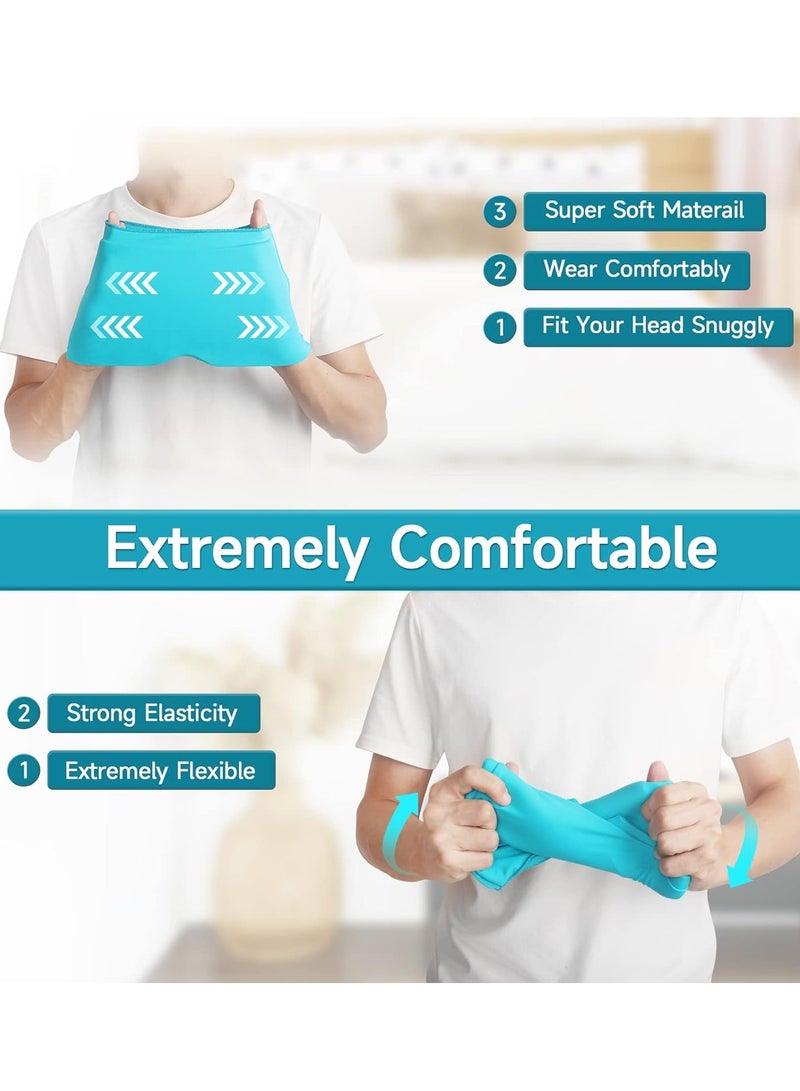 Gerenic Migraine Relief Hat One Size Fits All Headache Cap with Reusable Ice Gel Pack for Puffy Eyes, Stress Relief and more - Image 3
