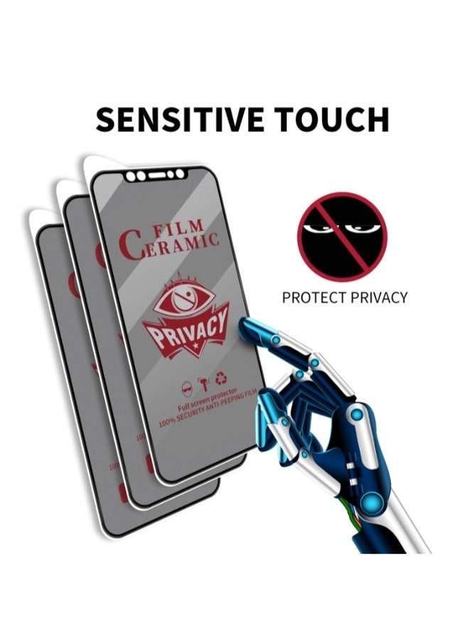 واقي شاشة سيراميك مطفي مضاد للتجسس لـ آيفون 14 برو ماكس (iPhone 14 Pro Max) لحماية الخصوصية (ضد البصمة) أصلي, حماية قصوى للشاشة من الخدوش والكسر - Image 5