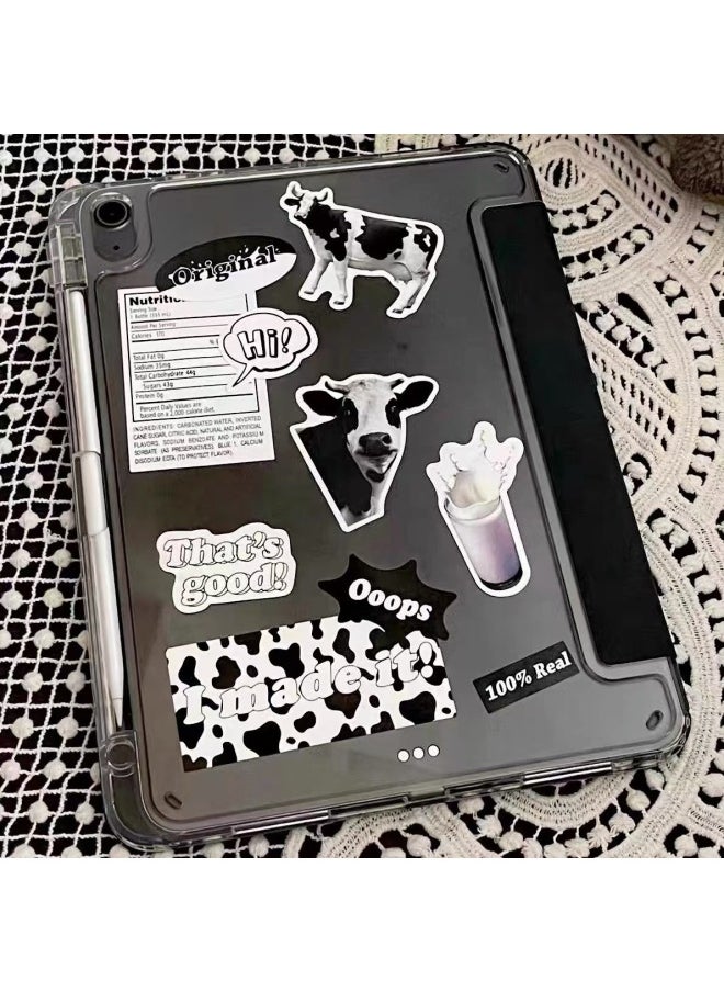 Generic - Suitable For IPadair6 Protective Shell Anti-bending 9 Shell 2024pro11 Transparent 45 With Slot 10.2 Anti-fall Mini67 Sets-Color:【high Transparency Acrylic With Pen Tray】 【baby Powder】-Applicable Mod - Image 1