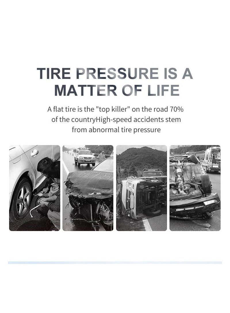 Tire pressure monitor internal and external car universal tire detection monitoring wireless solar tire pressure check - Image 3