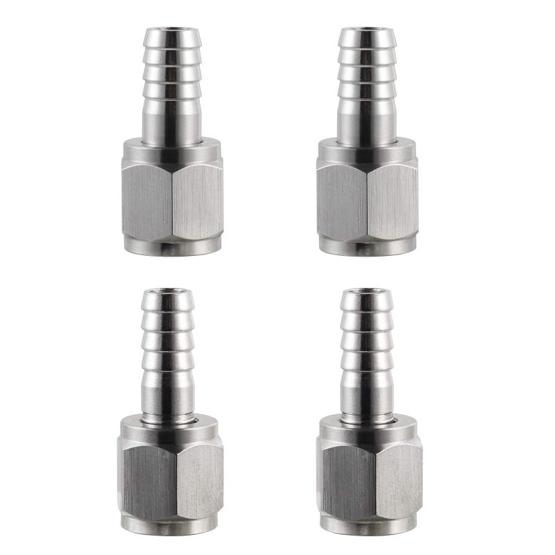 2 PairsMRbrew Homebrew Hose Swivel Nut Barb 14 Barb  516 Barb Stainless Steel MFL Quick Disconnects Fittings for Brewing Keg System