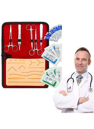 Suture Practice Kit complete for Medical Students and Practice Surgery Kit with Reusable Silicone Suture Pad with the Realistic Skin Texture Suitable for Students Training - pzsku/Z19F184BD3C521102CBB2Z/45/1746509727/75684f6e-d88c-4303-8547-b8db43a68687