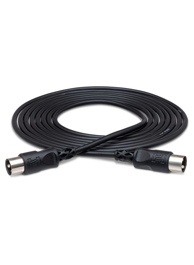 Hosa MID-303BK 5-Pin DIN to 5-Pin DIN MIDI Cable, 3 Feet - Image 1