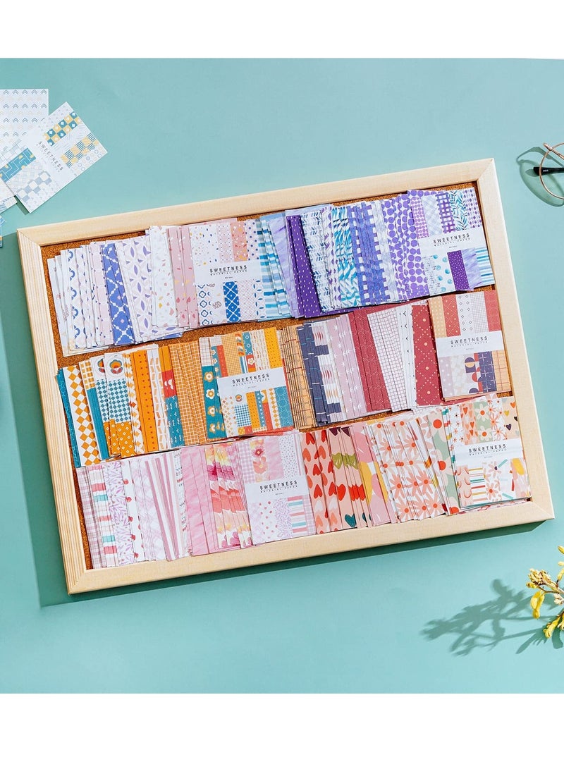 SOLARAE Vintage Scrapbooking Paper Journaling Stickers Kit,  500 Sheets Aesthetic Decorative Stationery Paper Daily Planner for Journal DIY Crafts Gifts Writing Album Drawing Travel Journal - Image 3