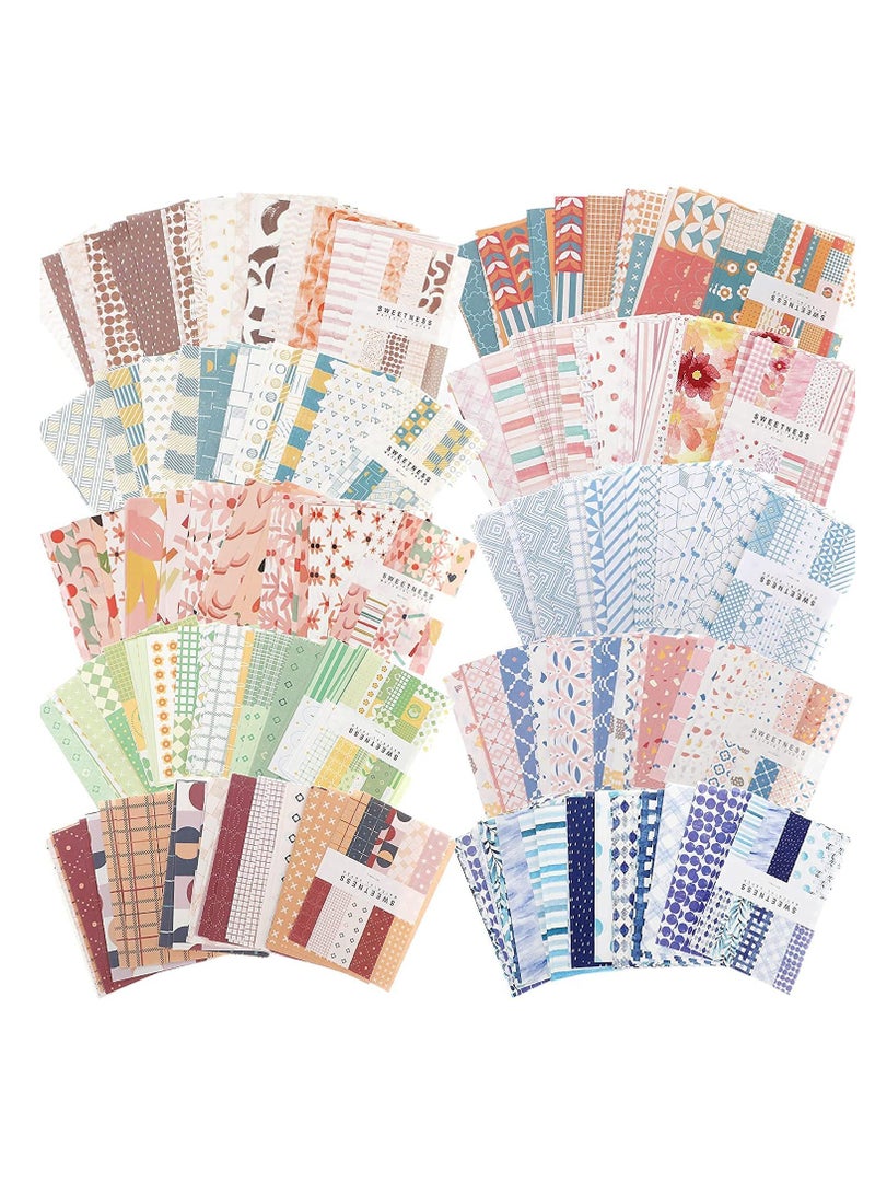 SOLARAE Vintage Scrapbooking Paper Journaling Stickers Kit,  500 Sheets Aesthetic Decorative Stationery Paper Daily Planner for Journal DIY Crafts Gifts Writing Album Drawing Travel Journal - Image 1
