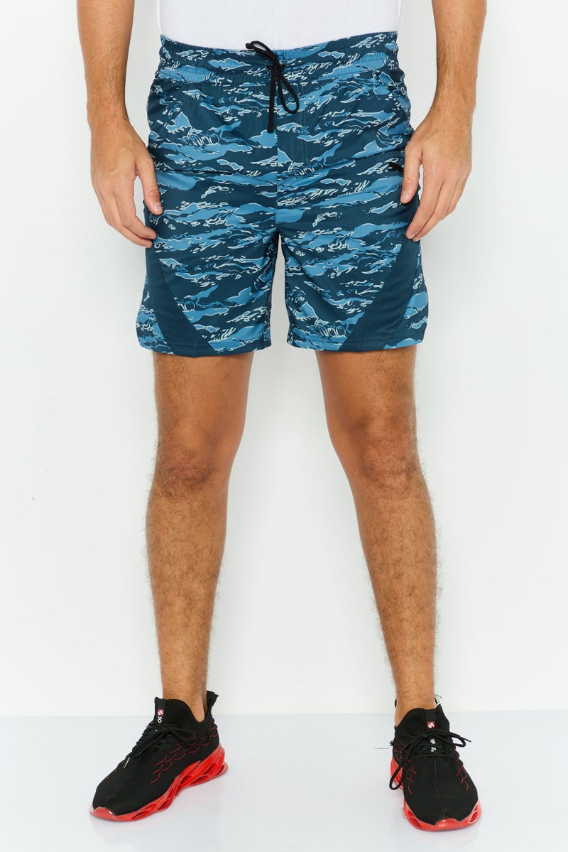 PUMA Men Sportswear Fit 7 Inseam Training Shorts, Navy Combo - Image 1