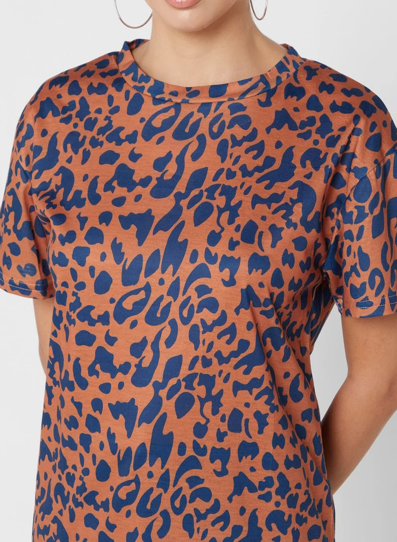 Ginger Leopard Print T-Shirt