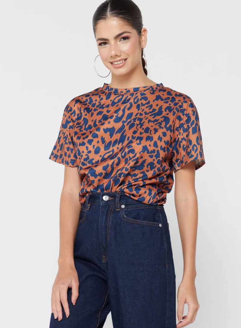 Ginger Leopard Print T-Shirt