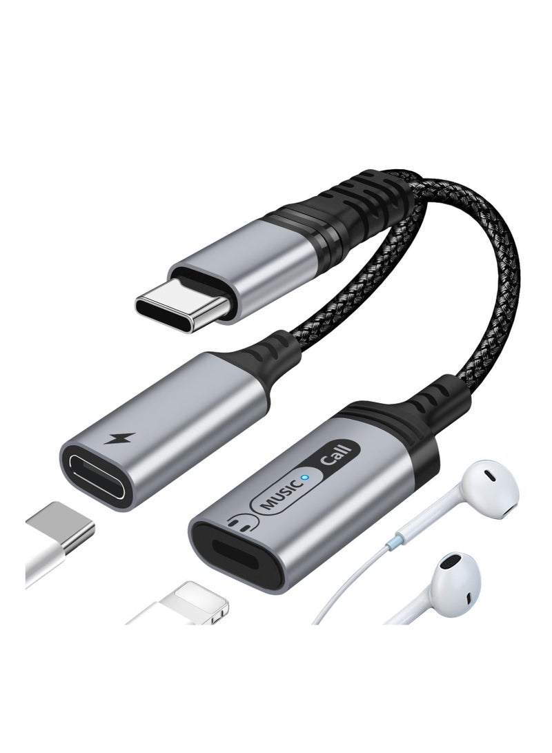 SYOSI USB C to Lighting Headphone Audio Adapter for iPhone 15 Pro Max USB Type C Male to Lighting Female Earphone Connector Adapter with USB C PD 60W Fast Charging for iPad 10/iPad Pro/Mac/Galaxy S23 S22 - Image 1
