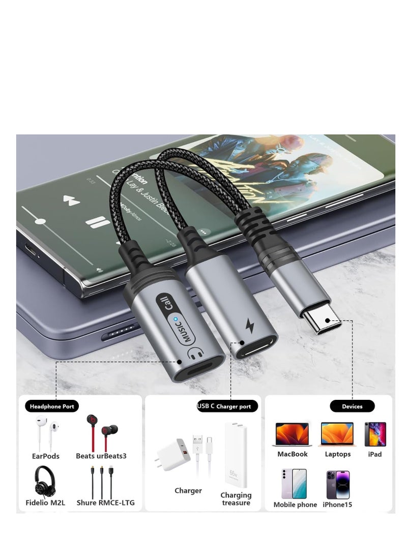 SYOSI USB C to Lighting Headphone Audio Adapter for iPhone 15 Pro Max USB Type C Male to Lighting Female Earphone Connector Adapter with USB C PD 60W Fast Charging for iPad 10/iPad Pro/Mac/Galaxy S23 S22 - Image 3