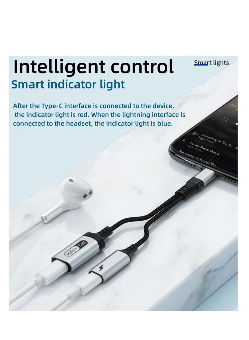 SYOSI USB C to Lighting Headphone Audio Adapter for iPhone 15 Pro Max USB Type C Male to Lighting Female Earphone Connector Adapter with USB C PD 60W Fast Charging for iPad 10/iPad Pro/Mac/Galaxy S23 S22 - Image 4