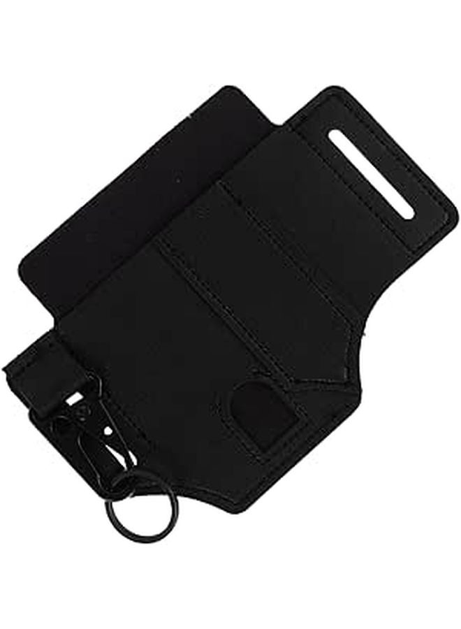 Artificial Leather Tool Waist Bag Portable Camping Hiking Survival Accessory Black - Image 1