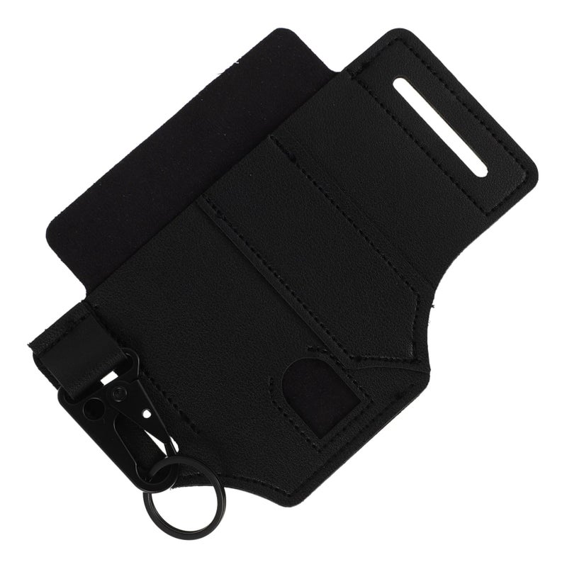 Artificial Leather Tool Waist Bag Portable Camping Hiking Survival Accessory Black - Image 2