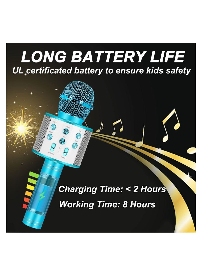 Bluetooth Karaoke Microphone Wireless, Portable Singing Microphone for Kids Adults, Karaoke Machine for Kids Toys, Birthday Gifts Ideas for 3 4 5 6 7 8 9 10 11 12 Year Old - Image 5
