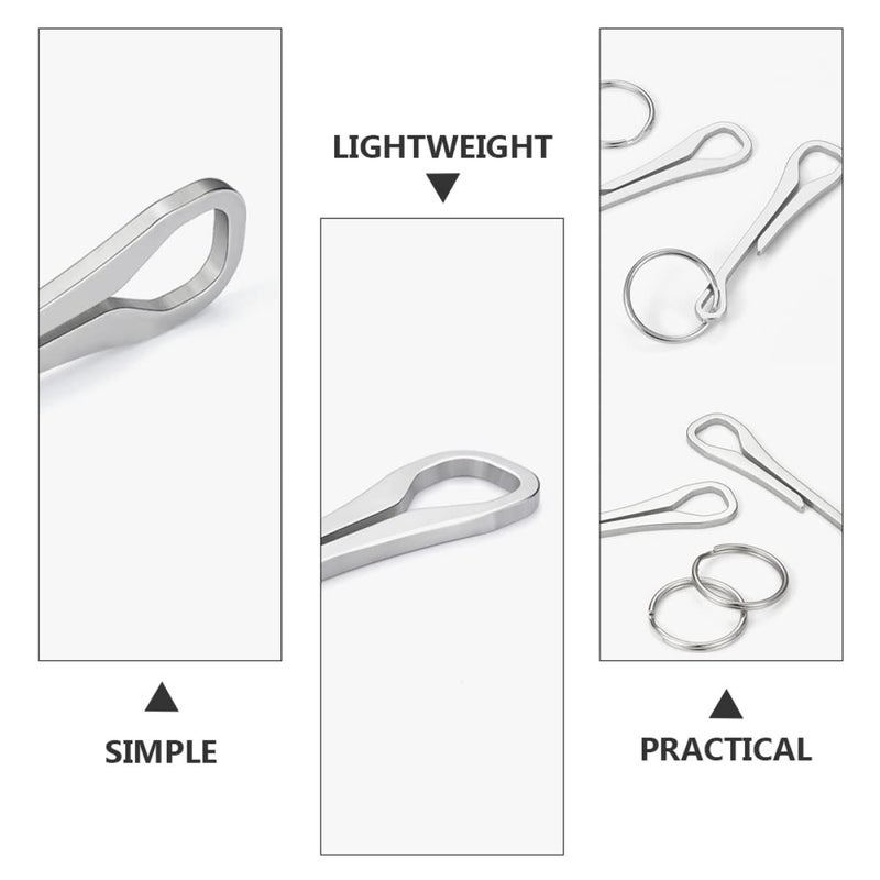 Stainless Steel Keychain Hooks Quick Release Design 2 Pack For Keys And Accessories - Image 4