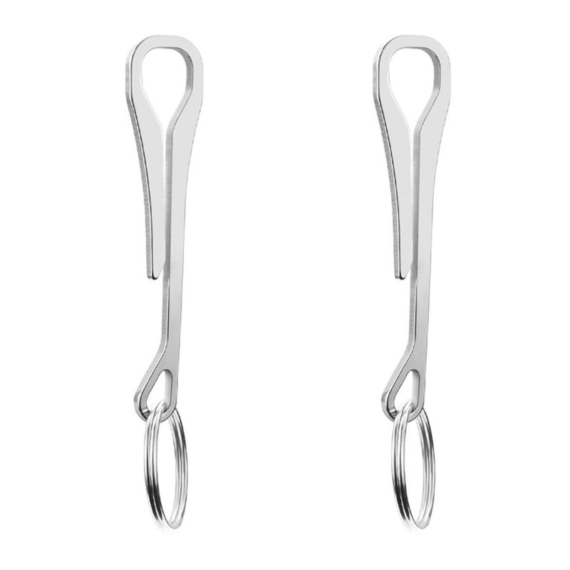 Stainless Steel Keychain Hooks Quick Release Design 2 Pack For Keys And Accessories - Image 2