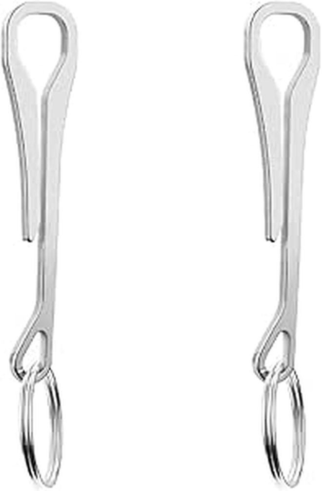 Stainless Steel Keychain Hooks Quick Release Design 2 Pack For Keys And Accessories - Image 1