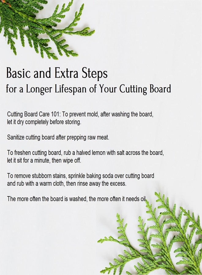 jNE Hinoki Cypress Reversible Wood Cutting Board, 17.3" x 9.5" x1", Chopping Board, Butcher Board, Serving Board, Solid Single Piece, No Joint, No Glue | Holiday Gift - Image 4