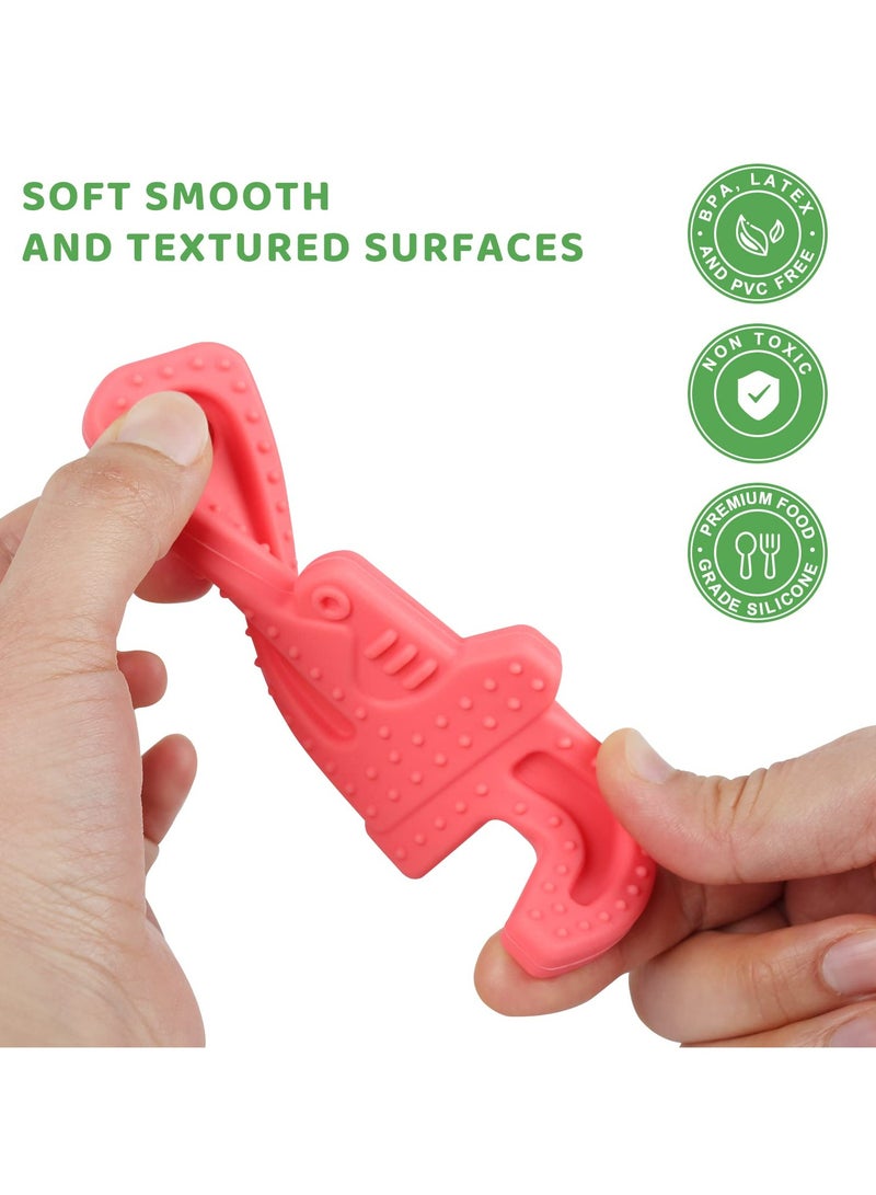 Baby Teething Toys for 0-6 Months 6-12 Months, Freezer BPA Free Silicone Baby Molar Teether Chew Toys, Hammer Wrench Spanner Pliers Shape Baby Boy Toys - Image 2