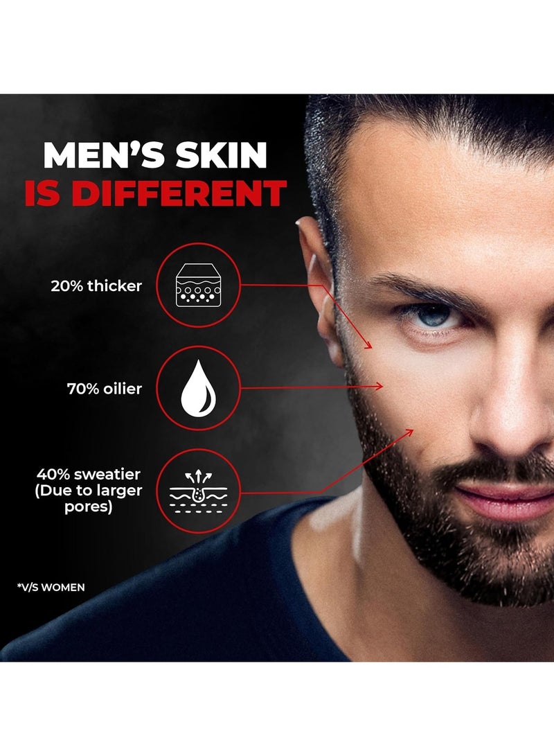 BEARDO 3-in-1 Activated Charcoal Face Wash| Deep Cleanse, Exfoliate & Detoxify | All-in-One Face Wash for Oily Skin, Dirt & Pollution Removal | Oil Control Face wash for men 200ml - Image 5