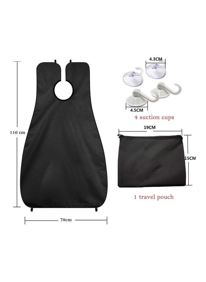 نيبمينينت مريلة حلاقة اللّحية مع 4 أكواب شفط وحقيبة تخزين أسود - Image 5