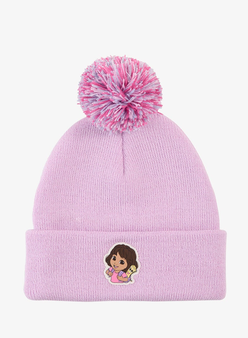 PUMA Kids Dora The Explorer Mid Crown Pom Beanie - Image 1