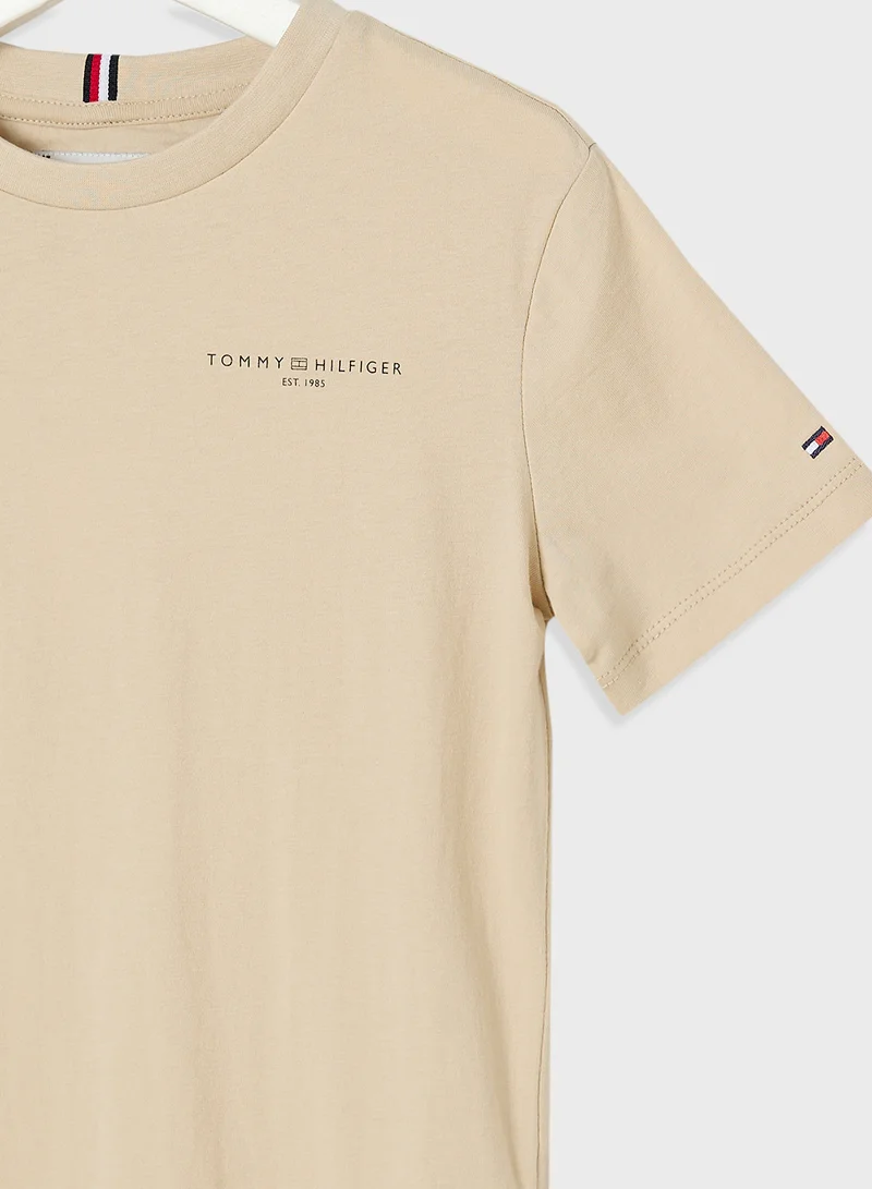 TOMMY HILFIGER Youth Mini Croped Logo T-Shirt