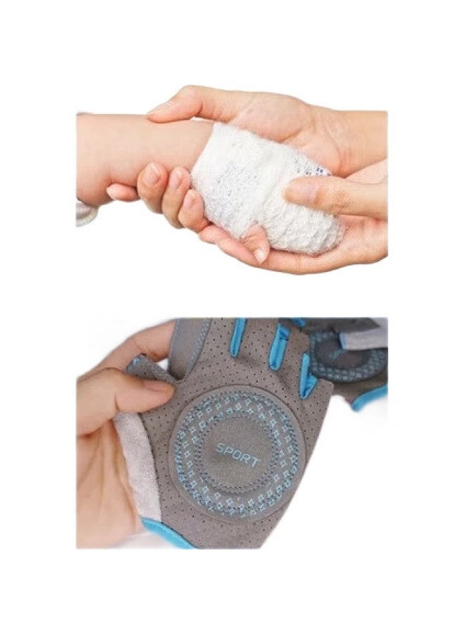 Ousen Children'S Cycling Gloves, Sports Non-Slip, Single Bar Climbing, Rock Climbing, Outdoor Bicycle Sports, Boys And Girls Half-Finger Cartoon - Image 2