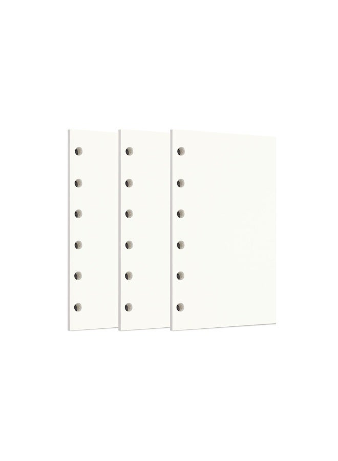 Zelten 3 Pack A7  135 Sheets/270 Pages Blank Loose Leaf Punched Paper Refills Paper for 6 Hole Binder Personal Organizer Diary Notebook Refillable Planner - Image 1