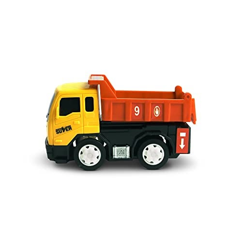 Toy Zone TOYZONE Friction Powered Mini Truck Series | Made in India | Friction Powered Toy | Unbreakable City Service Truck | Pull Back | Push & Go Crawling Toys (City Service Truck Dumper) - Image 2