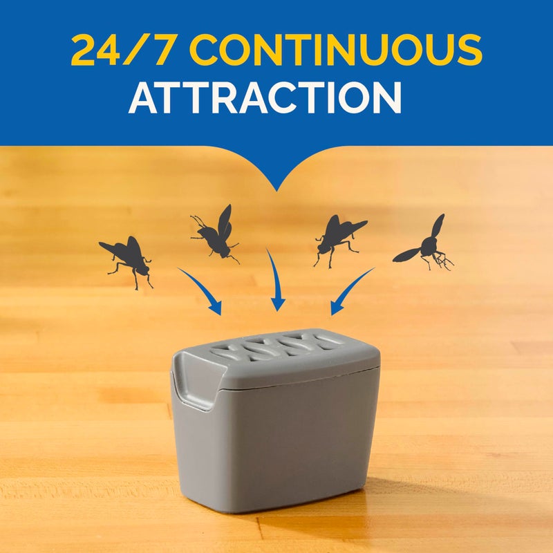 Hot Shot Flying Insect Trap, Discreet, Hassle-Free Trap Attracts, Captures House and Fruit Flies, 24/7 Continuous Attraction, No Plug-in Or Electricity Needed, 6 Count - Image 5