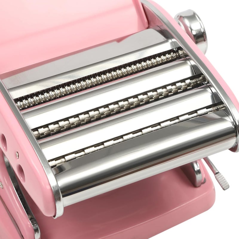 Generic Stainless Steel Manual Pasta Maker Noodle Making Machine, Pink, 30904 - Image 2