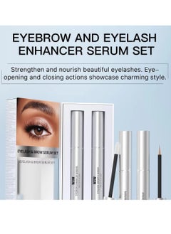 W3W Eyelash and Brow Serum Set Eyelash Growth Serum and Eyebrow Growth Serums Set Lash Serum Eyebrow Enhancer Serum Gentle Formula for Longer Fuller and Thicker Flexible Lashes 2x3ml  - Image 2