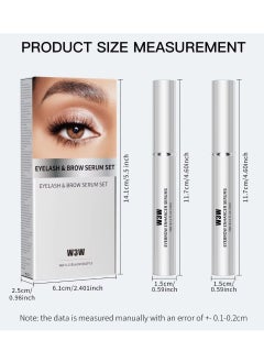 W3W Eyelash and Brow Serum Set Eyelash Growth Serum and Eyebrow Growth Serums Set Lash Serum Eyebrow Enhancer Serum Gentle Formula for Longer Fuller and Thicker Flexible Lashes 2x3ml  - Image 3