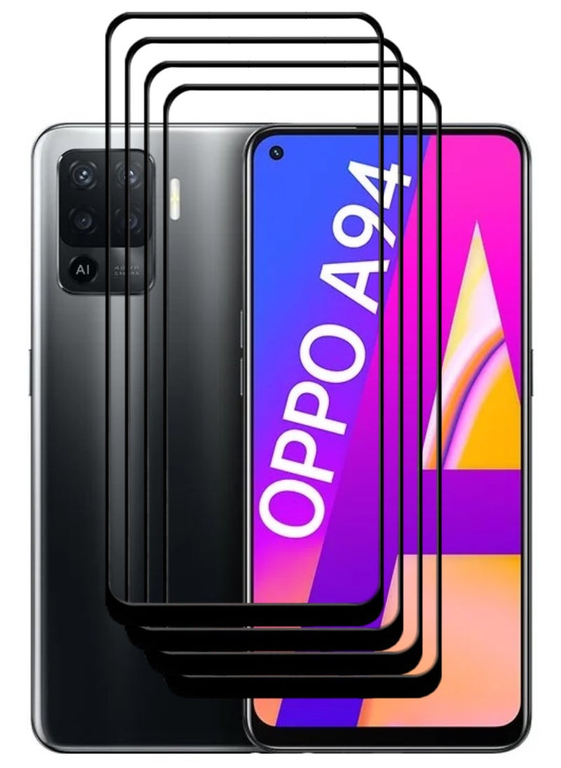ACLIX 4 Pieces Antistatic ESD Dustproof Premium Quality High Definition Tempered Glass Screen Protector Designed For Oppo A94 - Image 1