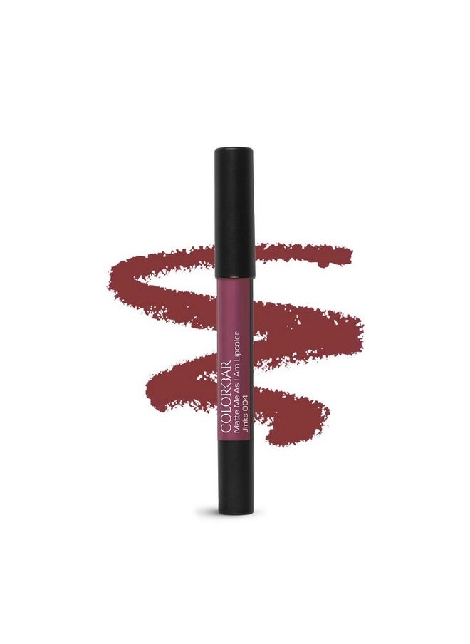 Matte Me As I Am Lipcolor-Jinks, Brown, 2 G | Moisturize And Condition Lips| Long Lasting| Waterproof And Smudge-Proof - pzsku/Z19F25437D8092CB84A64Z/45/_/1735567089/e0ab5ba5-6625-49d1-91a1-96fa5f005dc5