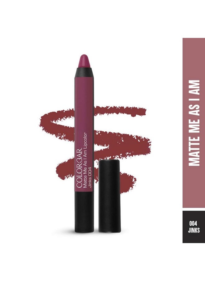 Matte Me As I Am Lipcolor-Jinks, Brown, 2 G | Moisturize And Condition Lips| Long Lasting| Waterproof And Smudge-Proof - pzsku/Z19F25437D8092CB84A64Z/45/_/1735567109/13d811ec-7d4b-4360-814f-031286801d67