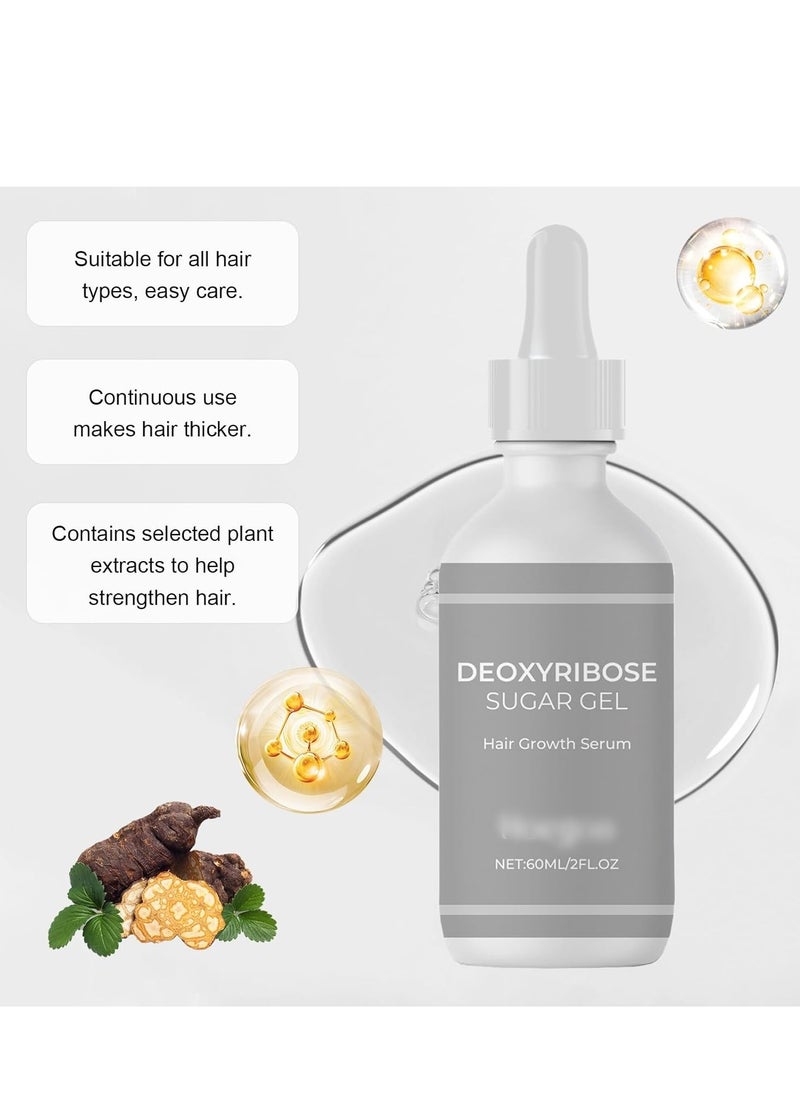 Generic Deoxyribose Gel Hair, Deoxyribose Sugar Hair Growth Serum, Mild Deoxyribose Sugar Gel, Deoxy Ribose Hair Serum for Hair Growth, Suitable for Men and Women (60 ml)  - Image 3