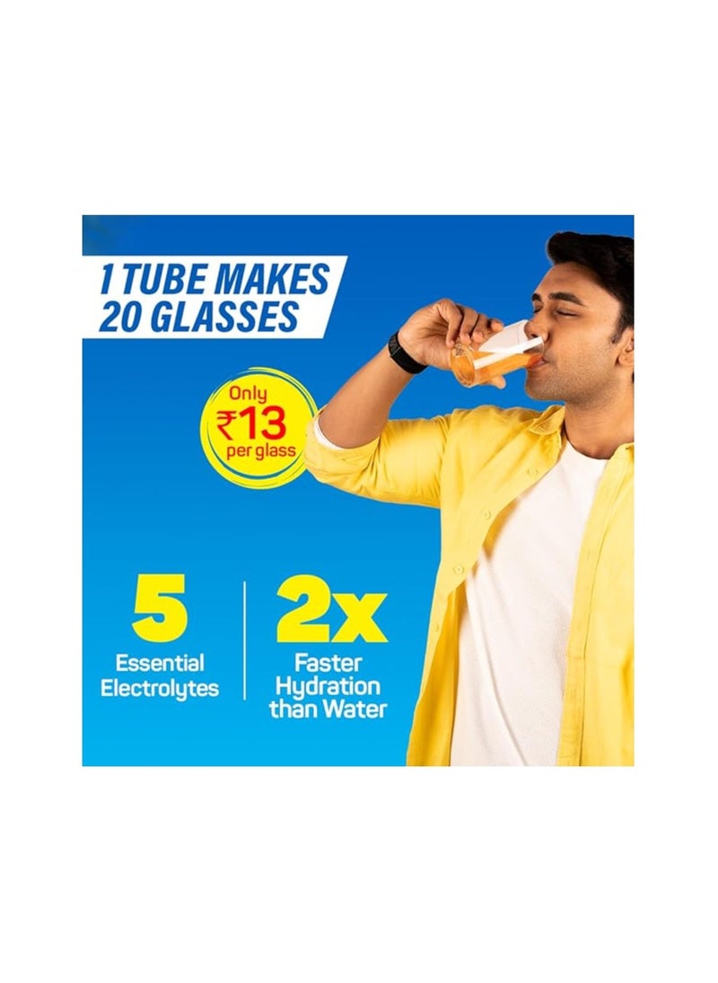 FAST&UP - Fast&Up Reload (20 Litres) Low Sugar energy drink for Instant Hydration - 80 Effervescent Tablets with all 5 Essential Electrolytes + Added Vitamins - Certified Electrolytes Drink - Orange flavour - Image 1
