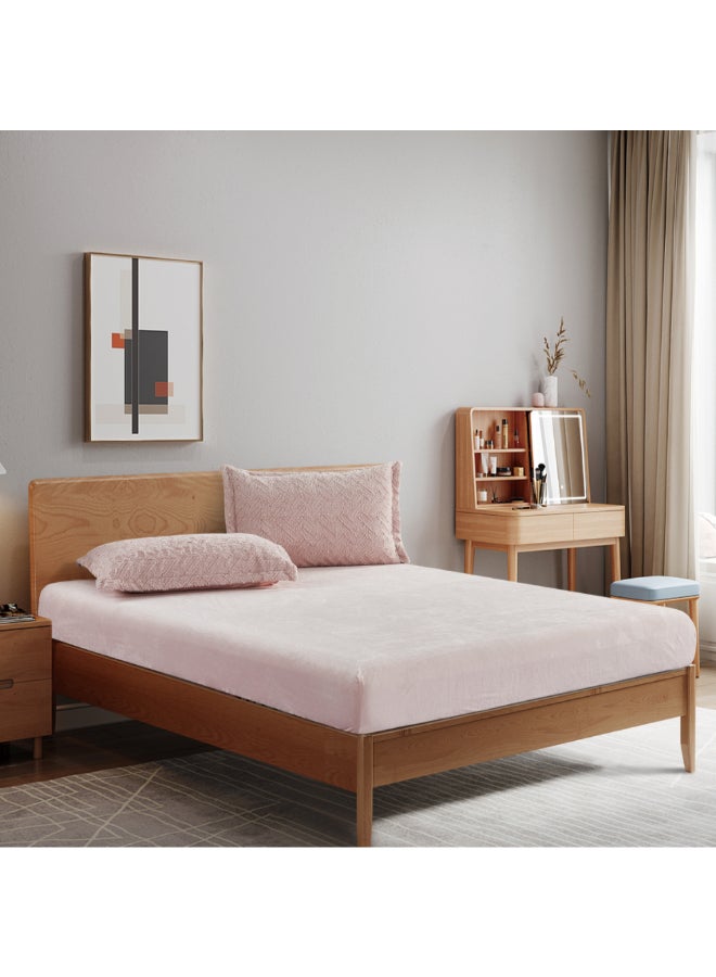 REVE 6-Piece Patterned Winter King Comforter Set Pink 35 x 250 x 230 cm FW075-1 PINK - Image 2