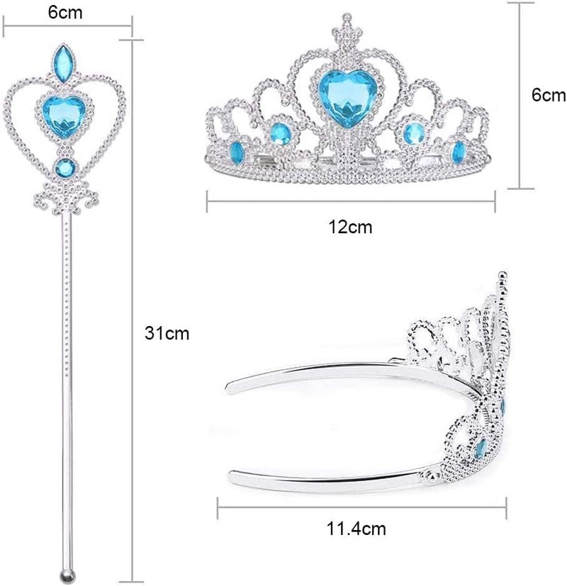 Vicloon Princess Dress Up Accessories 2PCS Princess Crown and Wands for Little Girls Jewelry Toy Gifts for Toddler Girls Christmas Party Cosplay Set for 3 Years Old - Image 5