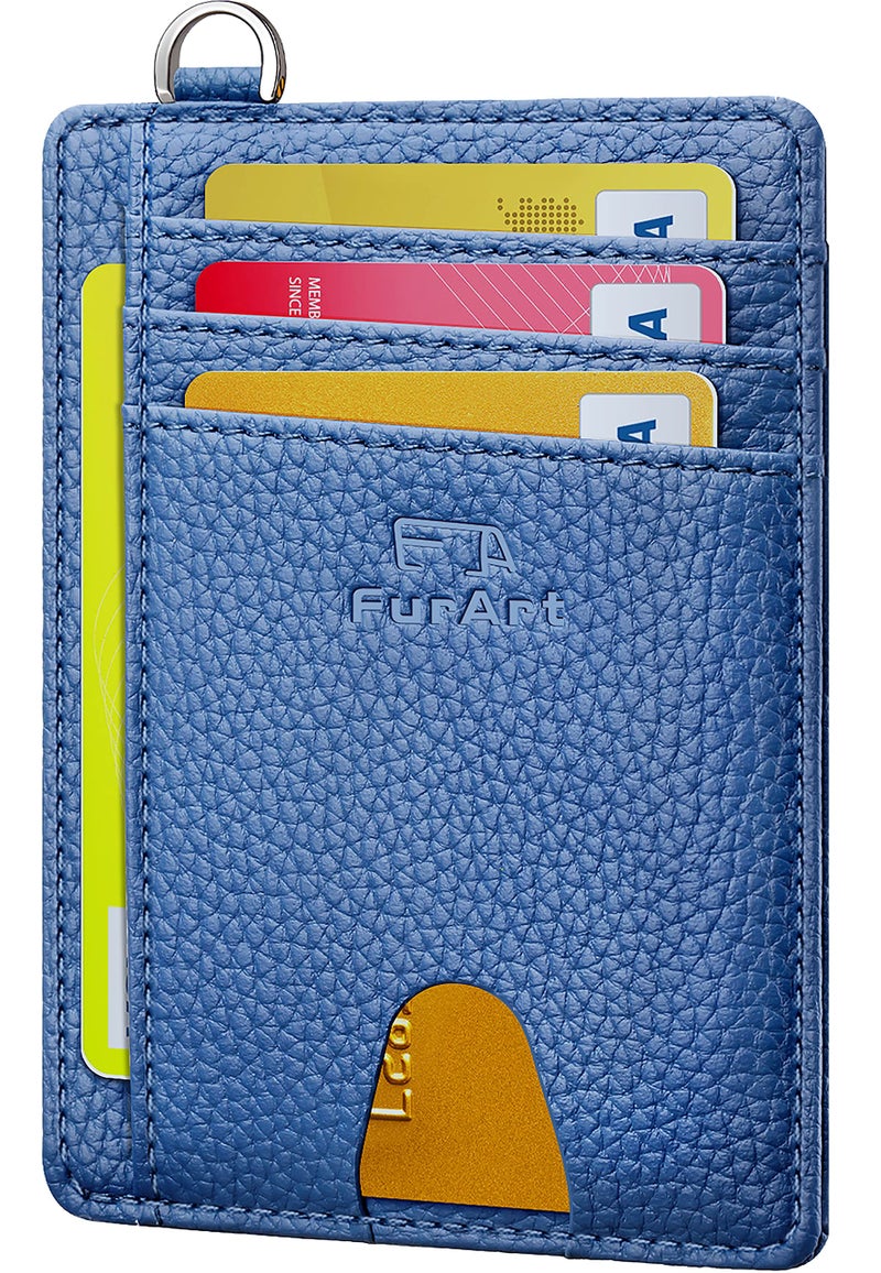 FurArt Slim Minimalist Wallet, Front Pocket Wallets, RFID Blocking, Credit Card Holder for Men-Ocean Blue - Image 1