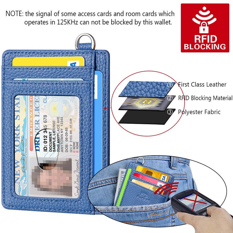 FurArt Slim Minimalist Wallet, Front Pocket Wallets, RFID Blocking, Credit Card Holder for Men-Ocean Blue - Image 5