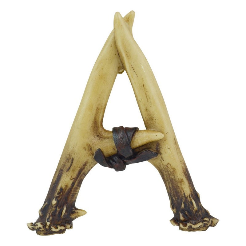Pine Ridge Personalized Name Art 6 Antler Letter A Home Decor 3D Western Decorative Hanging Wall Letters Decorations Deer Antler Monogram Hunting Sign Design Unique Gift Ideas