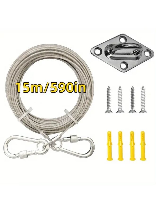 Alloy Steel Dog Leash Stake With Swivel Hook Durable Lightweight Safe Outdoor Camping Pet Safety Gear Model 354.33inch - Image 3